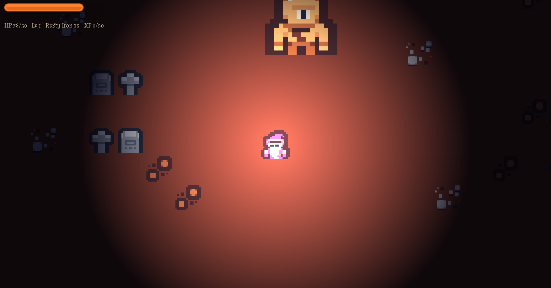 Boss fight with a three-segment health bar